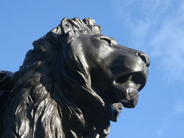 Photo of lions head statue for Leadership Learning Services from Improving Communications UK.
